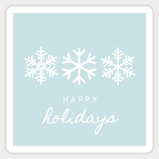 Holiday Collection - Happy Holidays (Blue/White) Sticker